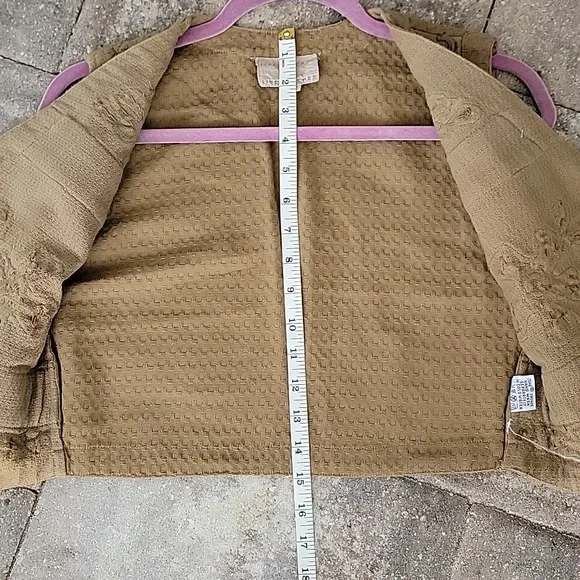 Vintage Cotton Beaded Embroidered Vest Sz M - Picture 6 of 9